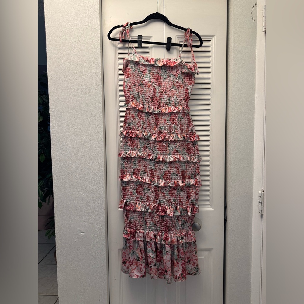 Gianni Bini Smocked Floral Dress